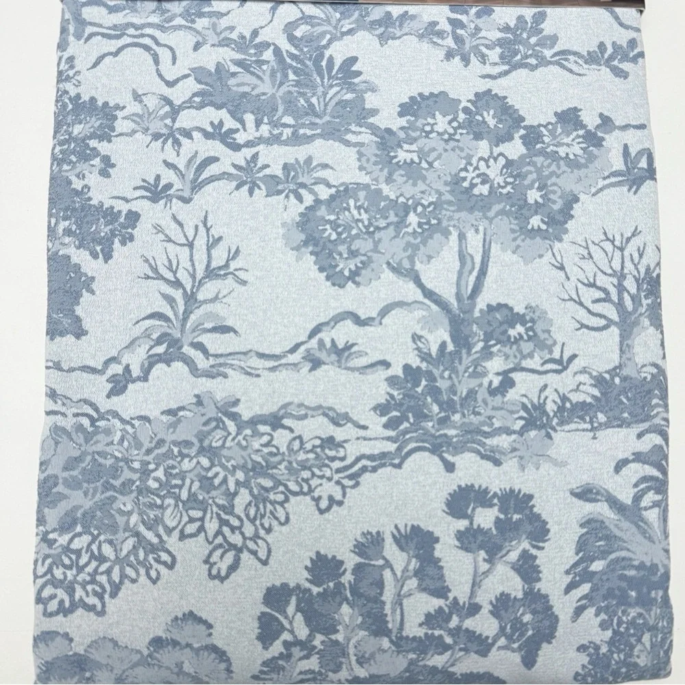 Curated Kravet Blue Toile Landscape Trees Set of 4 Curtain Panels 37x84 in. NEW